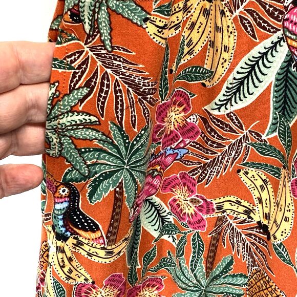 Cuddl Duds Women Jumpsuit 2X Rainforest Print V-Neck Sleeveless Slit Hem Stretch - Picture 4 of 11